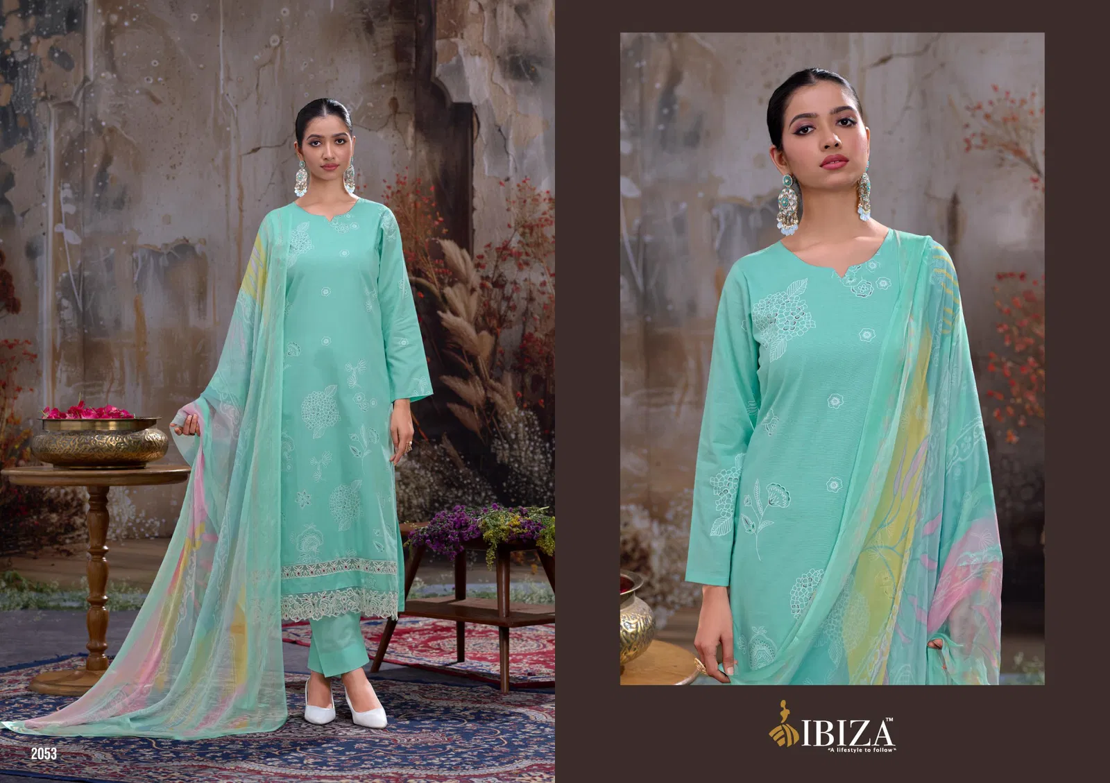 Kewat By Ibiza Linen Khaddi Printed Embroidery Salwar Kameez Online Wholesale